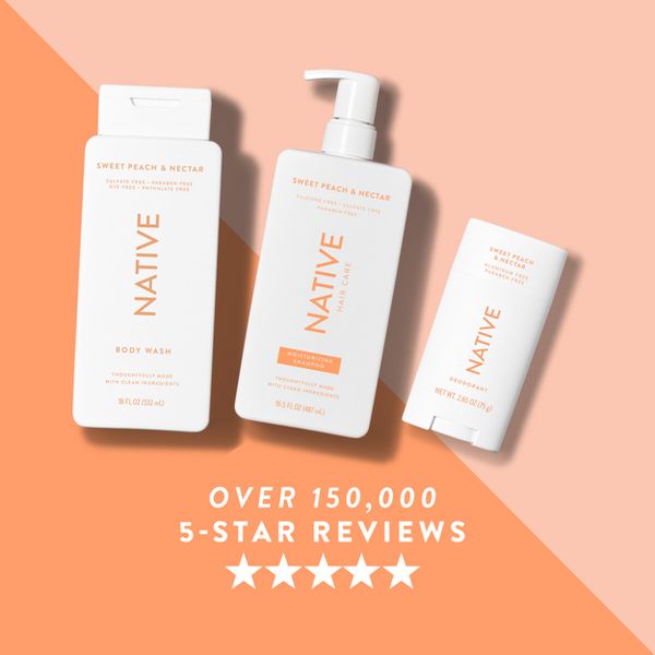 Native Solid Deodorant for Women & Men - Sweet Peach & Nectar - Aluminum-Free 2.65oz