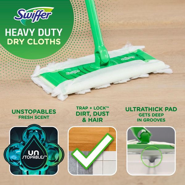 Swiffer Unstopables Fresh Heavy Duty Dry Cloths Refill - 20ct
