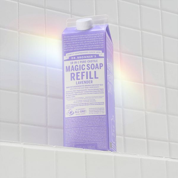 Dr. Bronner's Pure Castile Liquid Soap Bodywash Refill Carton - Lavender - 32 fl oz