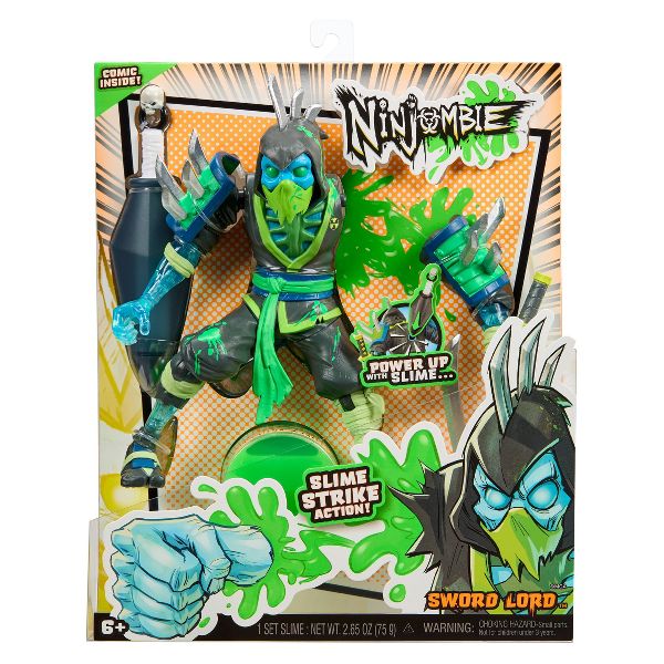 Ninjombie Action Figure - Sword Lord, Ninja Zombie with Slime