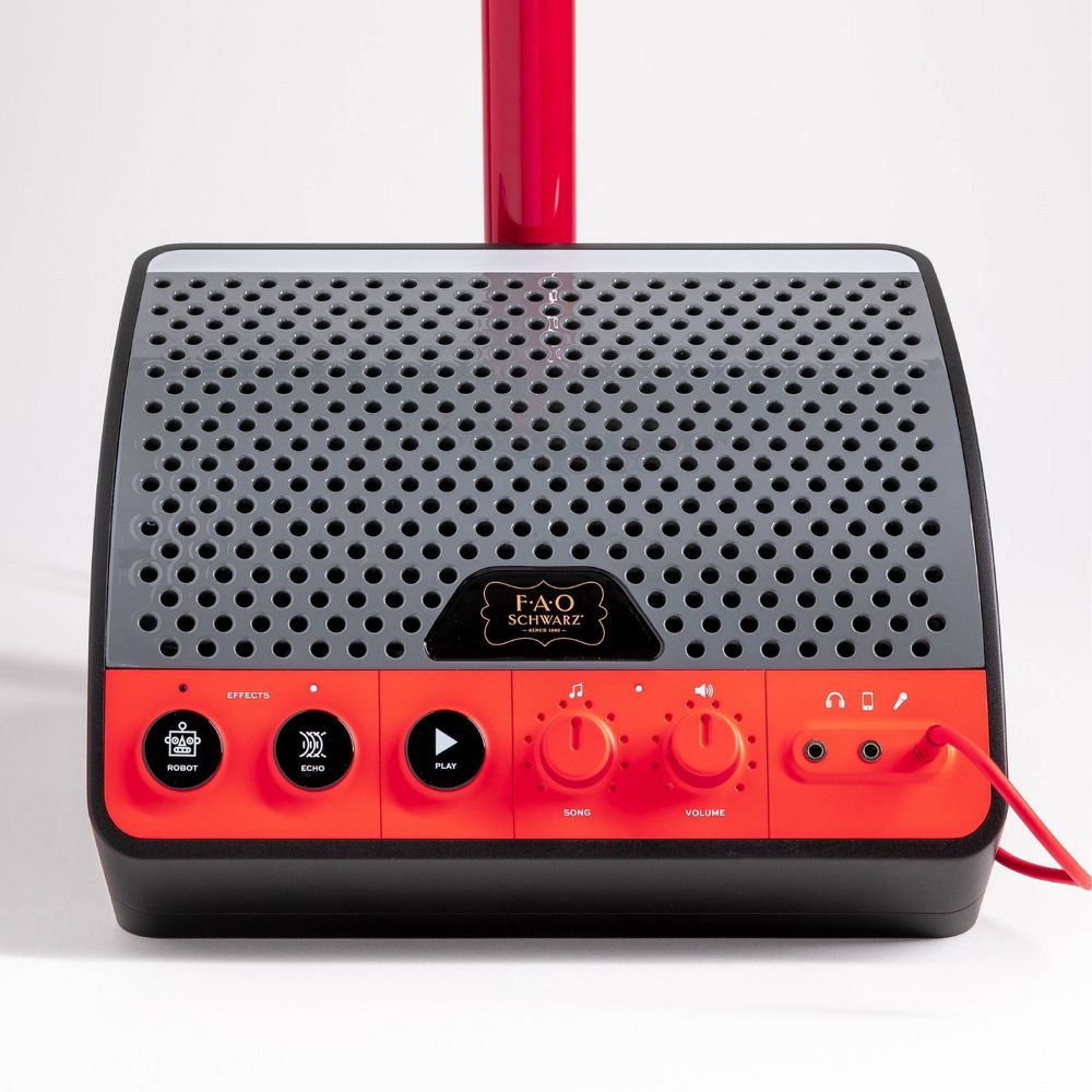 FAO Schwarz 45" from Ground Adjustable Microphone with Stand and Tablet Holder