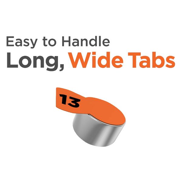 Rayovac Hearing Aid Battery Size 13 24pk - Orange: 1.45V, 72mAh, Single-Use