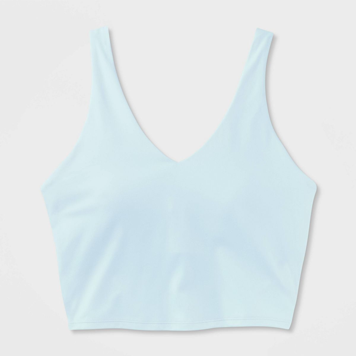Women's Flex Light Support V-Neck Crop Sports Bra - All in Motion™ Light Blue 1X