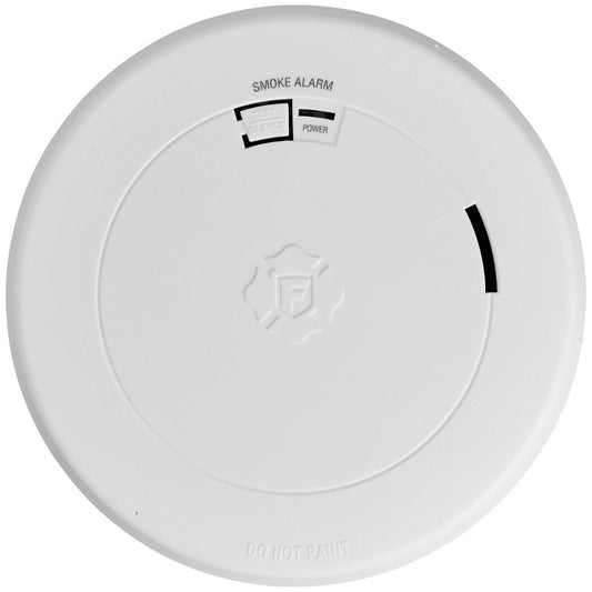 First Alert Alarm Smoke DC Slim SM200: Battery-Operated Smoke Detector, 10-Year Warranty, White, Includes 2 AA Alkaline Batteries