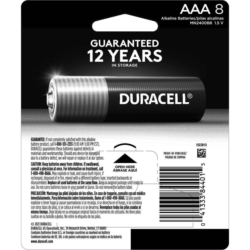 Duracell Coppertop AAA Batteries - Alkaline Battery