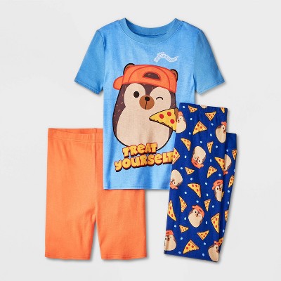 Boys' Squishmallows 3pc Pajama Set - Orange 8