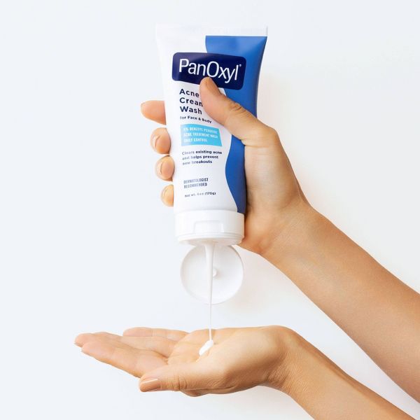PanOxyl 4% Benzoyl Peroxide Acne Creamy Wash for Face & Body - Unscented - 6oz