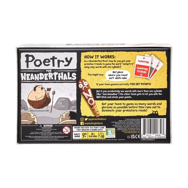 Poetry for Neanderthals Game by Exploding Kittens
