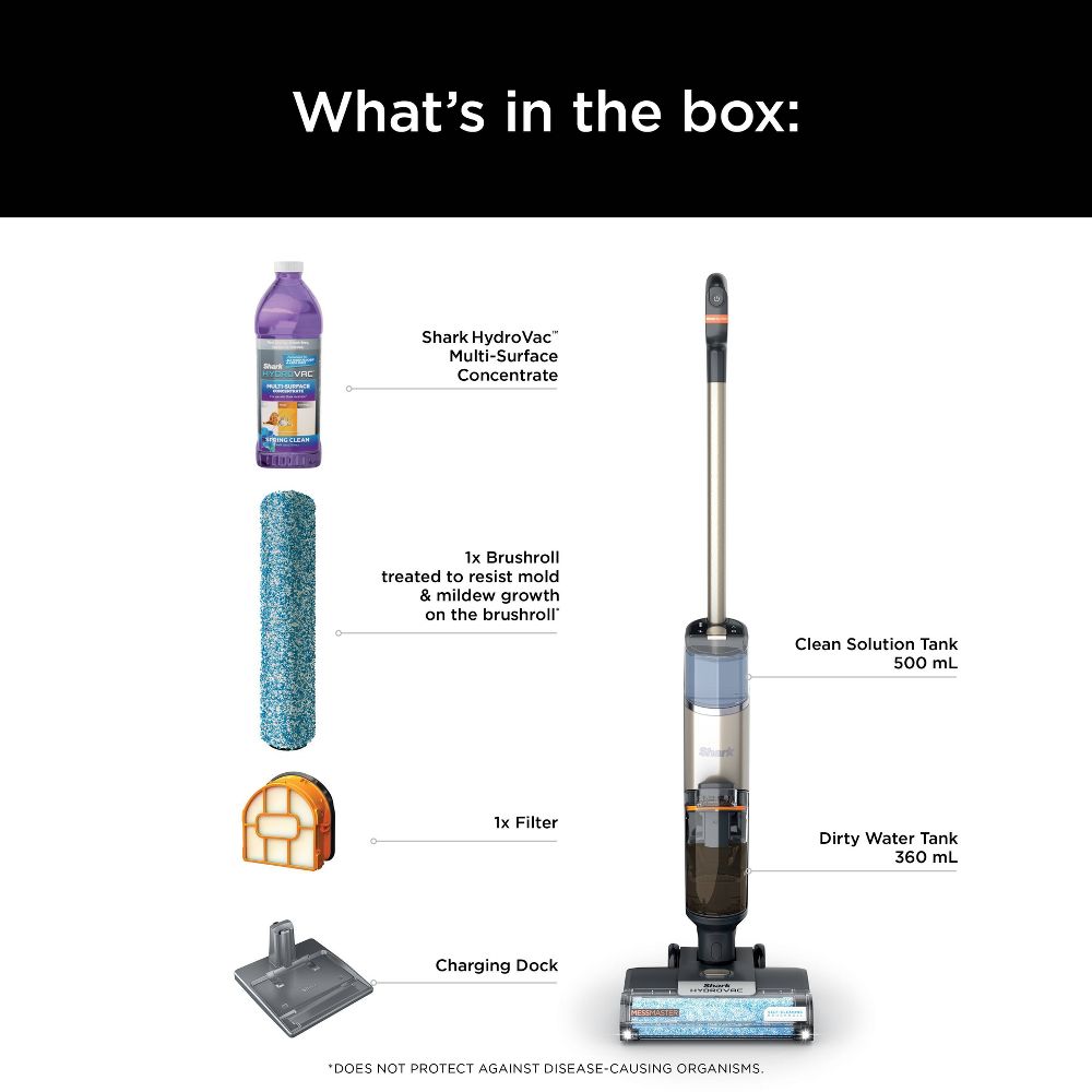 Shark HydroVac MessMaster Heavy Duty 3-in-1 Cordless Vacuum Mop and Self-Cleaning System – WD261