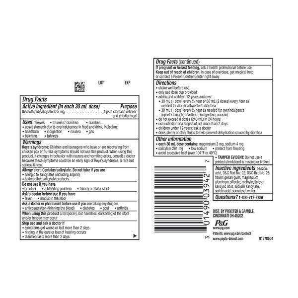 Pepto-Bismol 5 Symptom Stomach Relief - Original Liquid - 8 fl oz