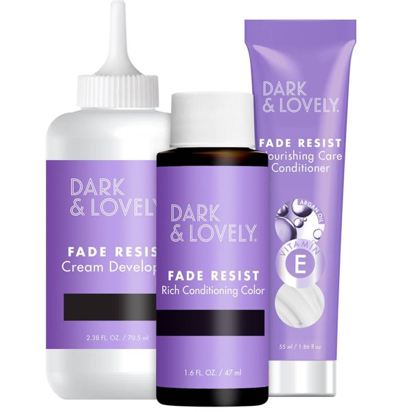 Dark and Lovely Fade Resist Rich Conditioning Hair Color - 372 Natural Black