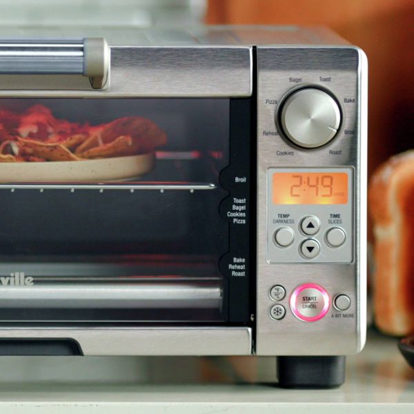 Breville 1800W Mini Smart Toaster Oven Stainless Steel BOV450XL: Countertop, 4-Slice, Dual Rack, Auto Shut-Off