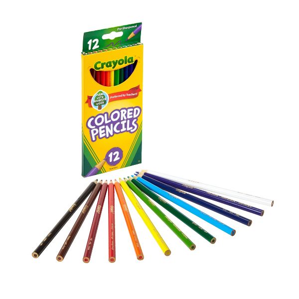 Crayola 12ct Kids Pre-Sharpened Colored Pencils