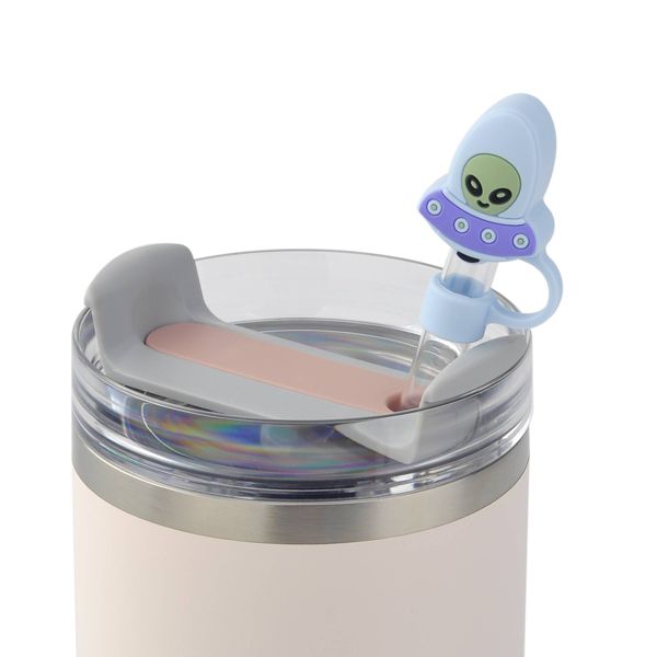 Novelty Straw Cover Alien Light Purple - Bullseye's Playground™