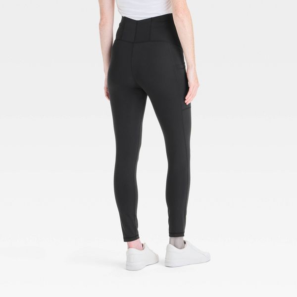 Over Belly High-Rise Performance Pocket Active Maternity Leggings - Black M - Isabel Maternity by Ingrid & Isabel™