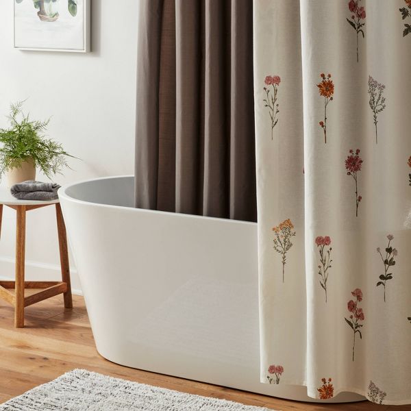 71"x71" RPET Fabric Mid Weight Shower Liner - Gray - Threshold™