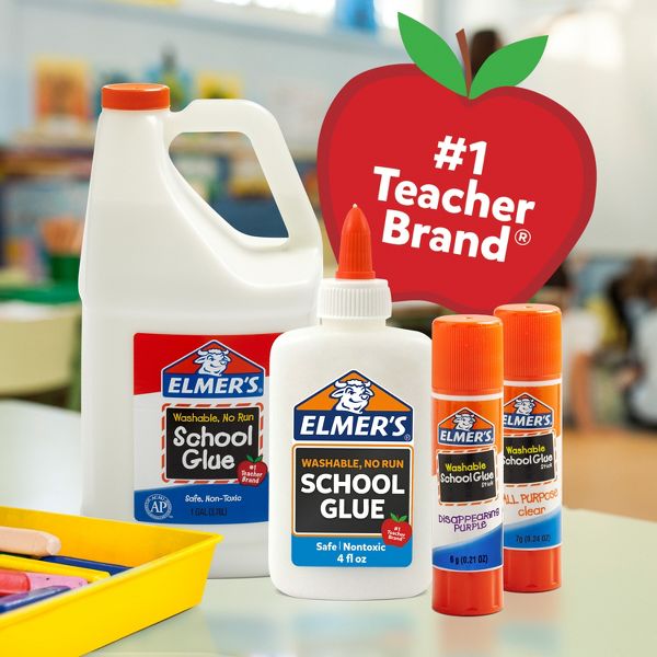 Elmer's 2pk Washable School Glue Sticks - Disappearing Purple