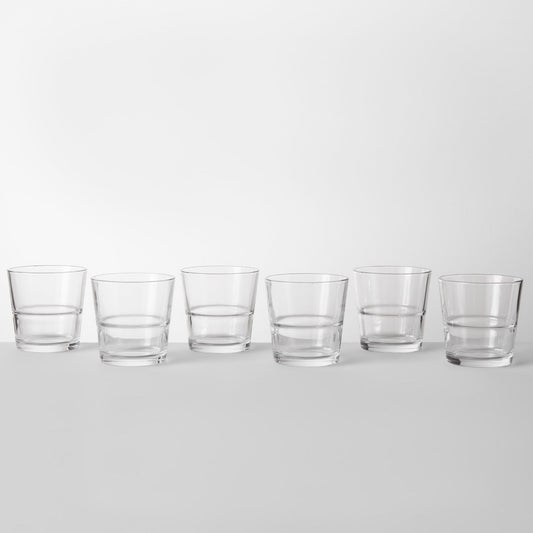 Glass Stackable Tumblers Set of 6 - Threshold™