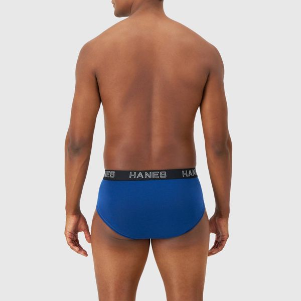 Hanes Premium Men's 3pk Comfort Flex Fit Total Support Pouch Briefs - Gray/Blue/Black, Size L