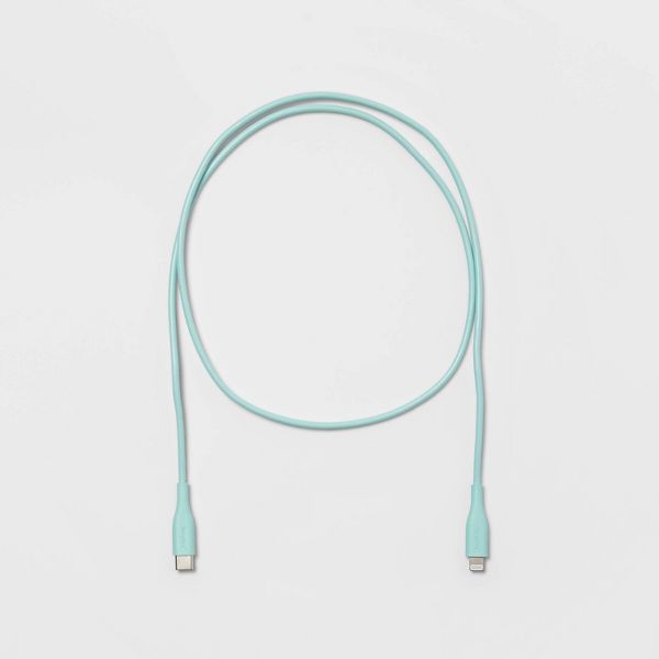 Lightning to USB-C Round Cable - Spring Teal - heyday™