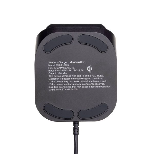 10W Qi Charging Stand - dealworthy™ Black: USB Wireless Charger