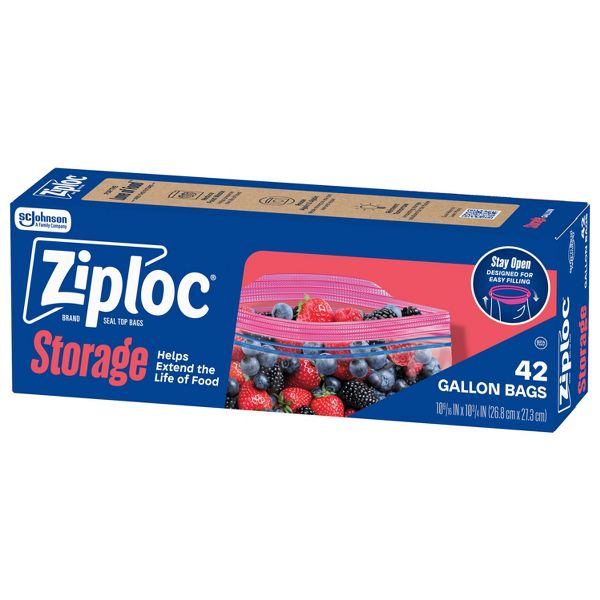 Ziploc Storage Gallon Bags 42 Count