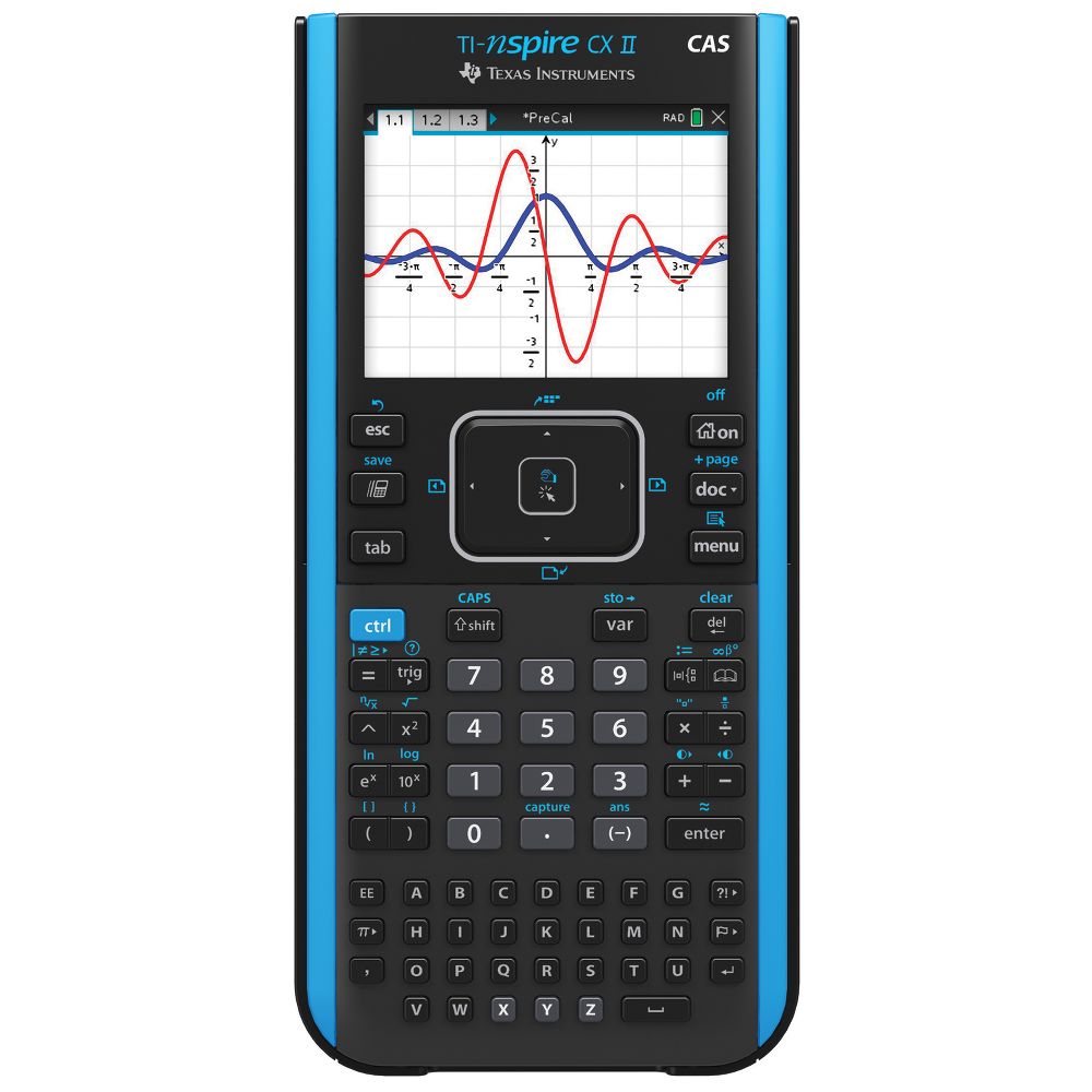 Texas Instruments Nspire CX II CAS Graphing Calculator - Black: 64MB Storage, AP Course Approved