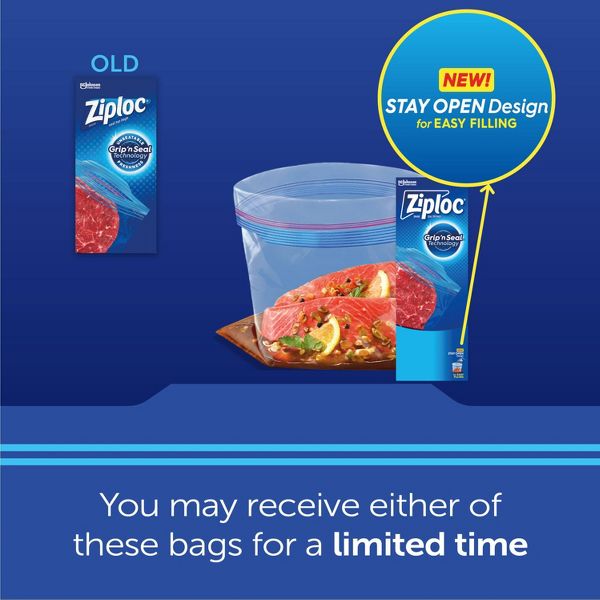 Ziploc Freezer Quart Bags- 54 Count