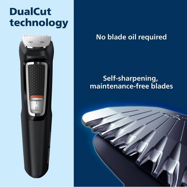 Philips Norelco Series 3000 Multigroom All-in-One Men's Rechargeable Electric Trimmer with 13 Attachments - MG3740/40