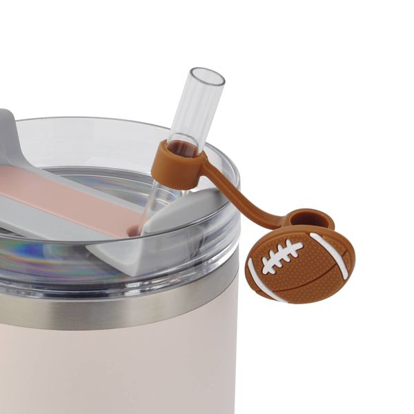 Novelty Straw Cover Football Brown - Bullseye's Playground™