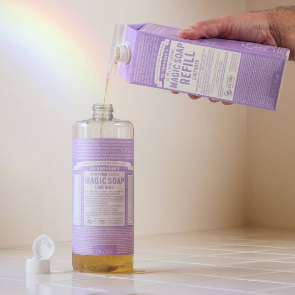 Dr. Bronner's Pure Castile Liquid Soap Bodywash Refill Carton - Lavender - 32 fl oz