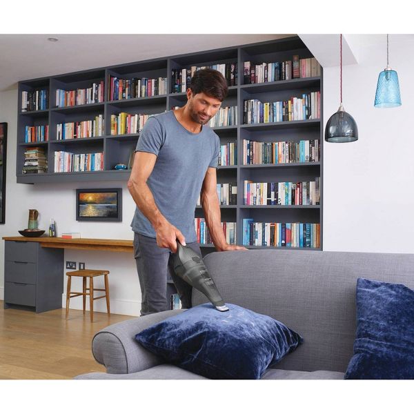 BLACK+DECKER Compact Lithium Handheld Vacuum - Gray HNVC220BCZ01: Cordless Dustbuster, Portable Car Vacuum, Rechargeable
