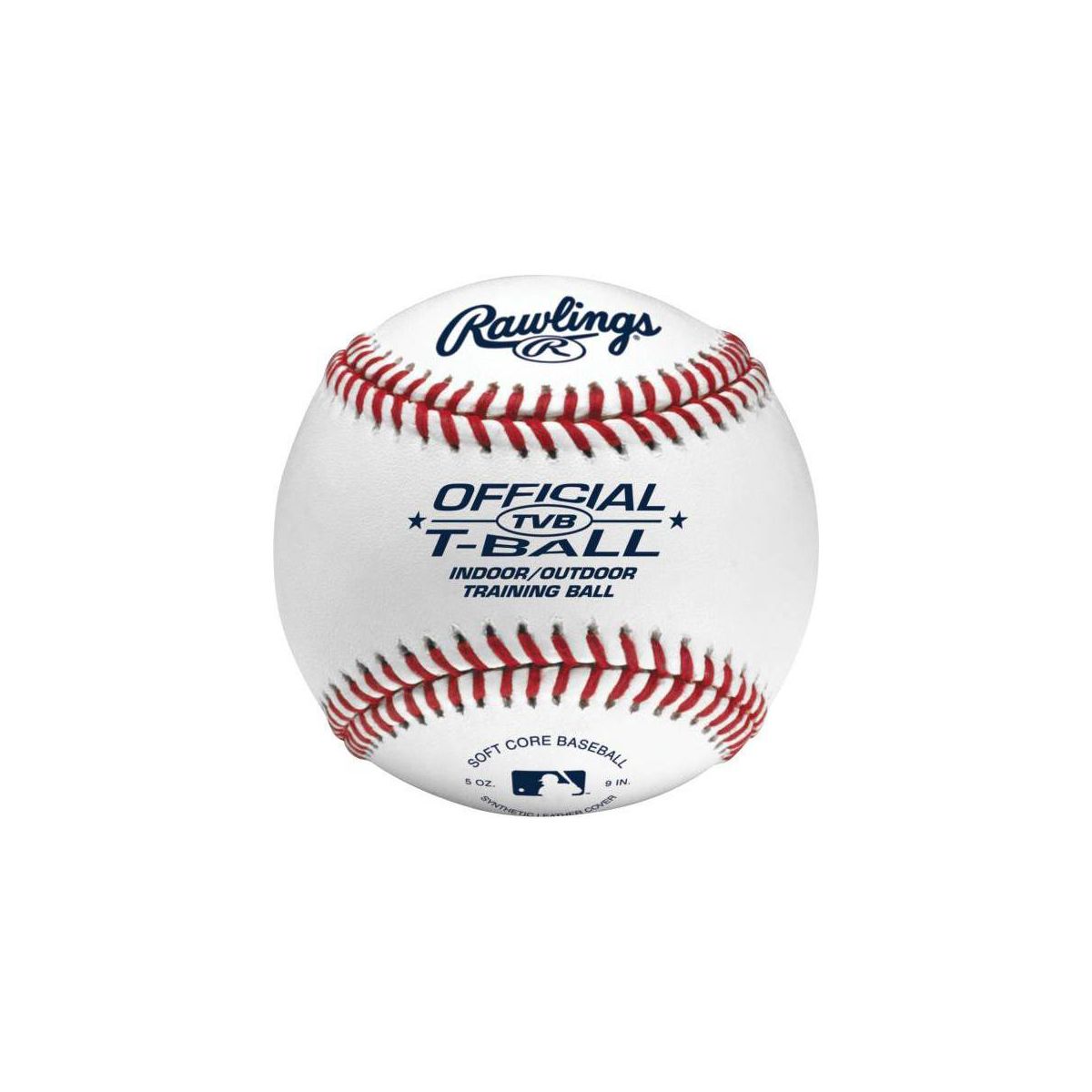 Rawlings 6U T Ball 2pk - White: Foam-Filled Synthetic Leather Baseballs