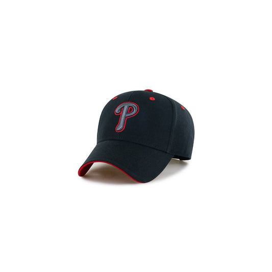 MLB Philadelphia Phillies Youth Black Money Maker Hat: Adjustable Snapback Twill Cap
