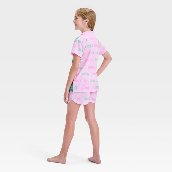 Girls' Wicked Pajama Set - Light Pink - Large (10/12)