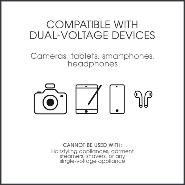 Travel Smart Polarized 12W Power Adapter Plug 4pc Set