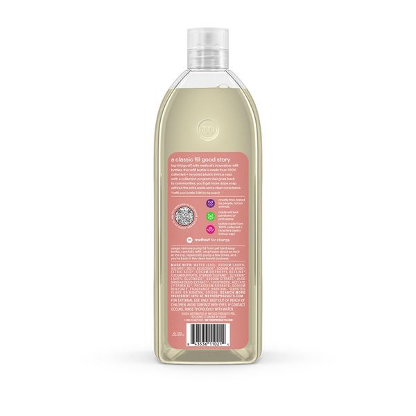 Method Aluminum Gel Hand Soap Refill - Vanilla + Raspberry - 34 fl oz