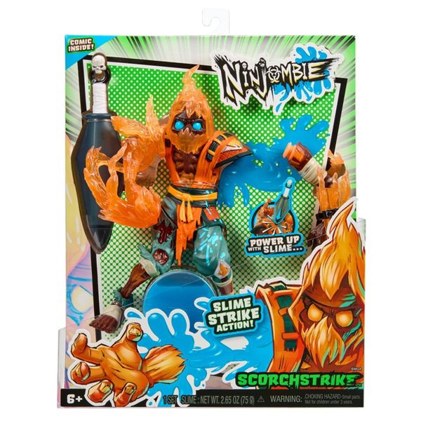 Ninjombie Action Figure - Scorchstrike, Ninja Zombie with Slime