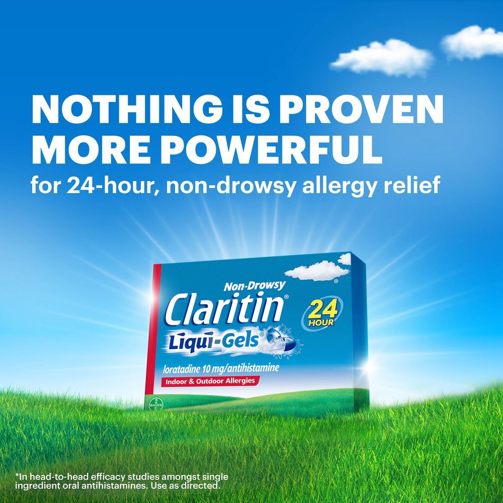 Claritin Allergy Relief 24 Hour Non-Drowsy Loratadine Liquid Gel