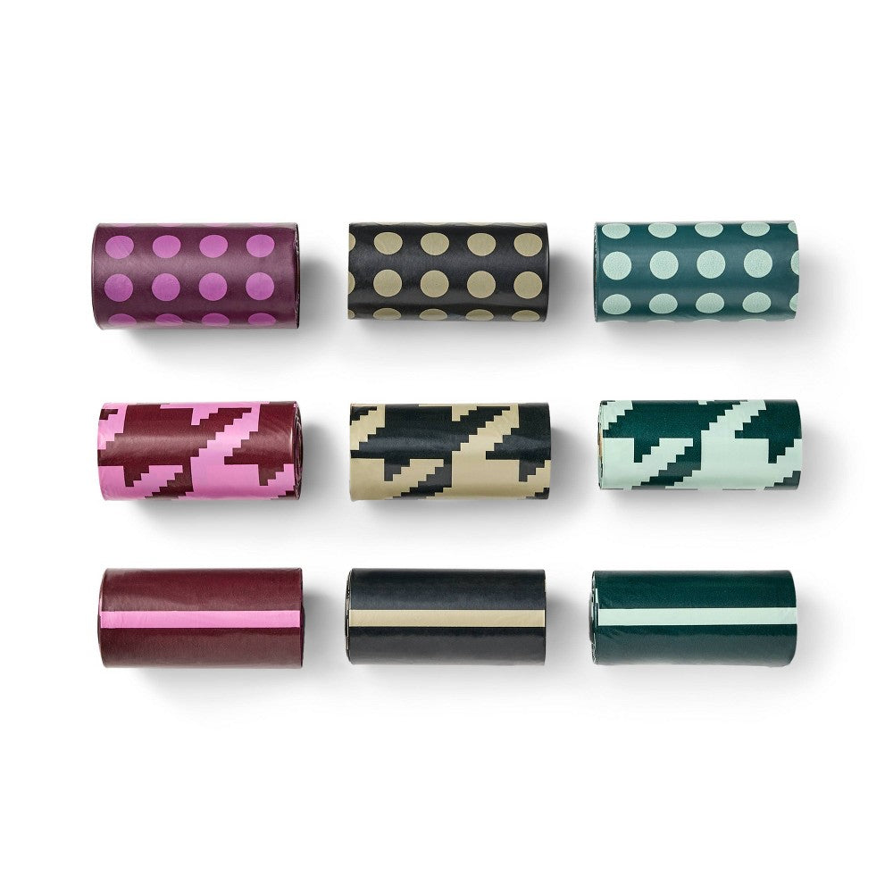 Patterned Poo Bags - 9pk - The Cuddle Collab