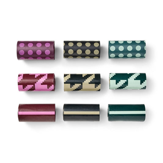 Patterned Poo Bags - 9pk - The Cuddle Collab