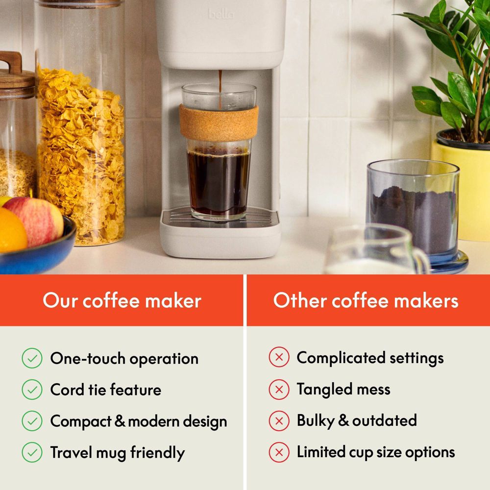 bella Single-Serve Coffee Maker, Oatmeal