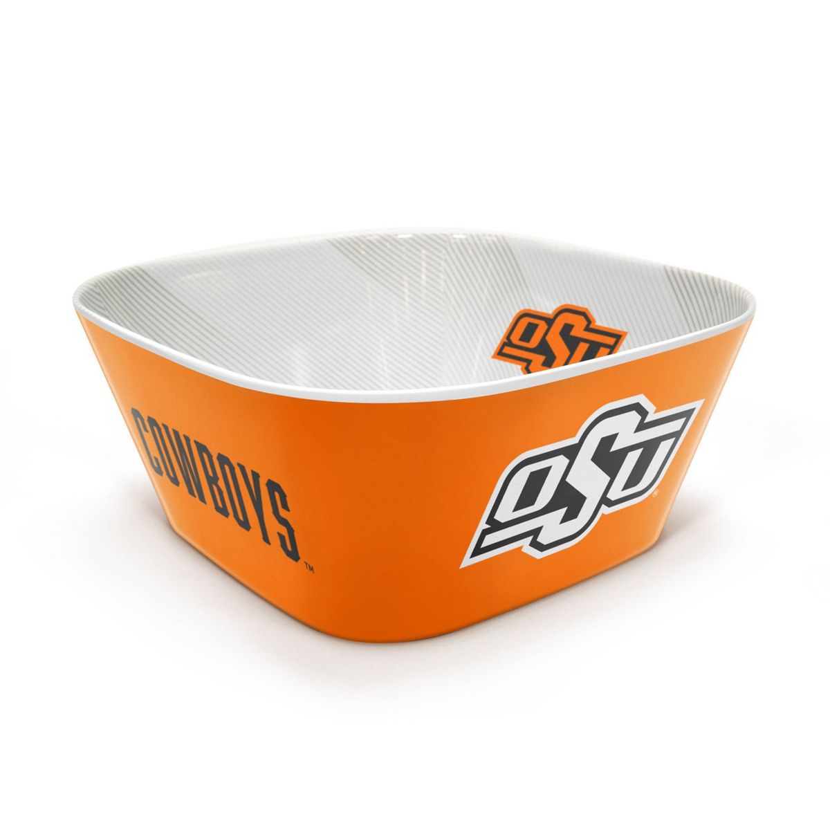 NCAA Oklahoma State Cowboys Serving Bowl: Melamine Rounded Square, 15 Volume