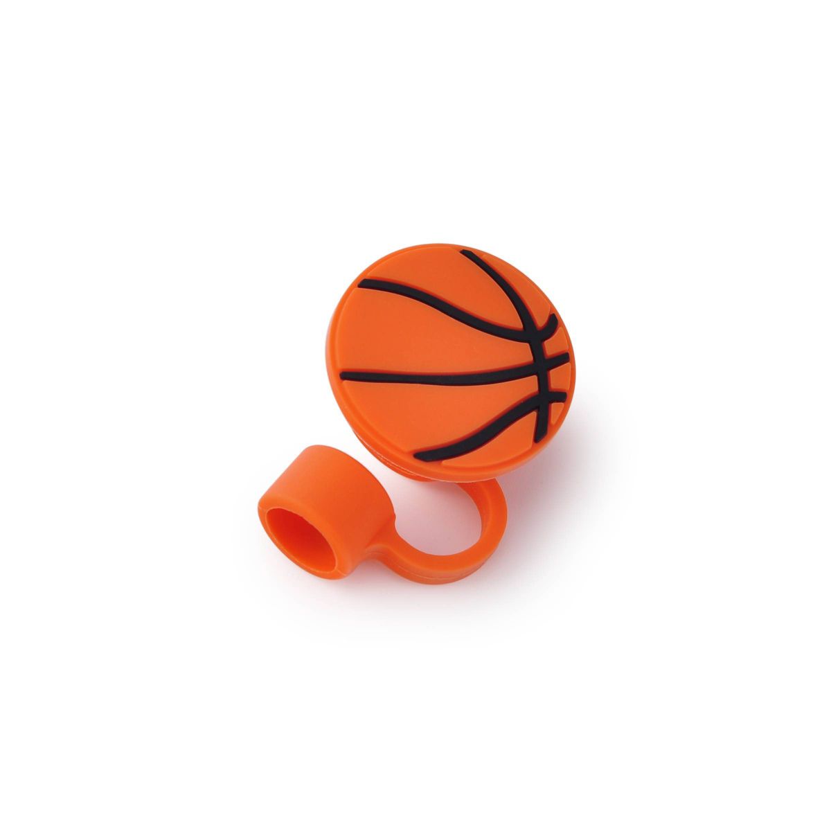 Novelty Straw Cover Basketball Orange - Bullseye's Playground™