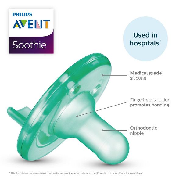 Philips Avent Soothie 0-3m - Beige/Pastel Green - 2pk