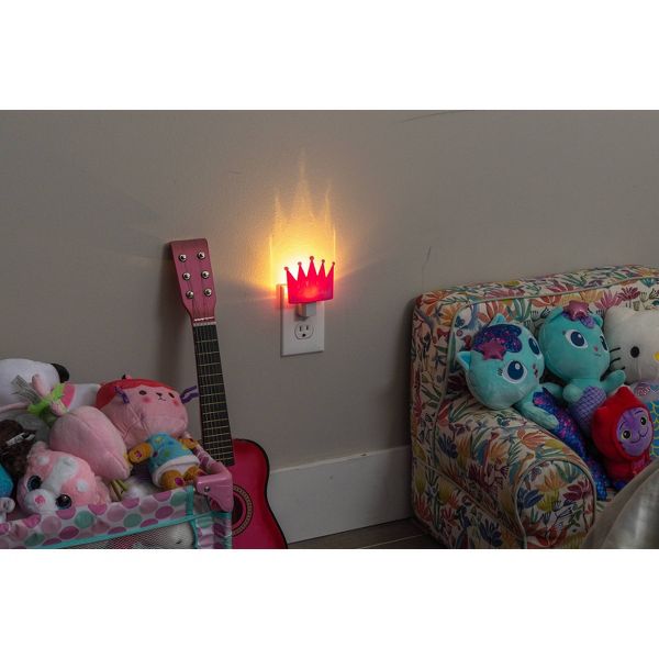 Energizer Princess Crown Light Sensing Night Light: LED Plug-In for Kids', Pink, Electric, All Ages
