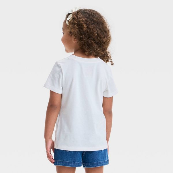 Toddler Girls' Seashell Heart Graphic T-Shirt - Cat & Jack™ Cream
