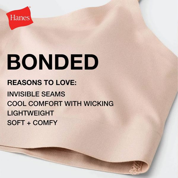 Hanes Girls' 2pk Bonded Comfort Bra - Size S