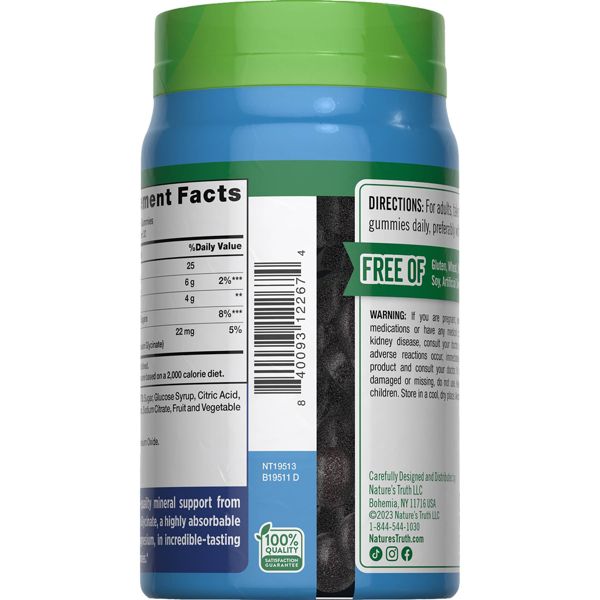 Nature's Truth Magnesium Glycinate Dietary Vegan Supplements Gummies - 60ct