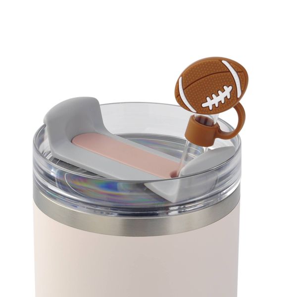 Novelty Straw Cover Football Brown - Bullseye's Playground™